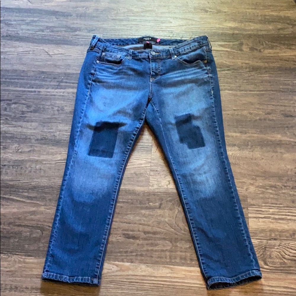 Torrid Front Patch Ankle Jeans Size 16